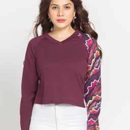 SHAYE Women V-Neck Printed Sweatshirt-picture-44