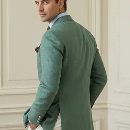 INVICTUS Checked Notched Lapel Long Sleeves Single Breasted Blazer image 4