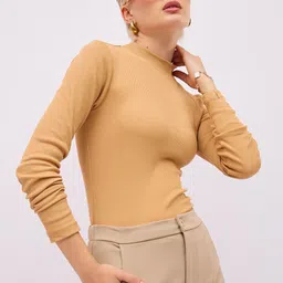 SASSAFRAS Women Ribbed Fitted Top-image-57