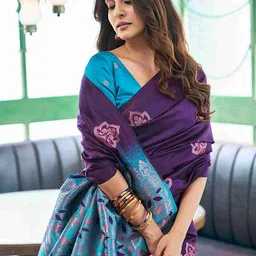 Anjaneya Sarees Woven Design Zari Banarasi Saree image 5