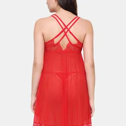 NOIRA Women Net Strapless Baby Doll image 3