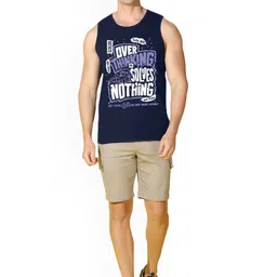 SLOWLORIS Men Pack of 2 Printed Bio-Wash Combed Cotton Innerwear Vests image 4