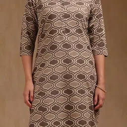 Soch Ethnic Motifs Printed Round Neck Straight Kurta image 3