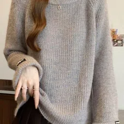 StyleCast Women Round Neck Self Design Pullover-image-94