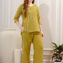 NIGHT FLOSS Women Embroidered Linen Tunic with Palazzos image 5
