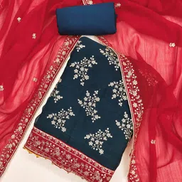 SWARNGANGA TEX Embroidered Unstitched Dress Material-picture-17