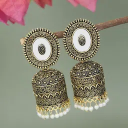 I Jewels Contemporary Jhumkas Earrings-picture-40