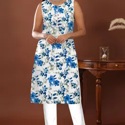 bakarni enterprises Women Cotton Blend Ethnic Top Pant Set-picture-30