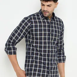 Duke Men Slim Fit Tartan Checks Opaque Checked Casual Shirt image 3