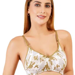 Vermilion Pack Of 3 Abstract Printed Full Coverage Cotton T-shirt Bra image 4