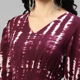 tvadartham fashion hub Printed Crepe Stitched Straight Gown image 4