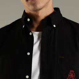 Tommy Hilfiger Men Solid Button-Down Collar Cotton Casual Shirt image 4