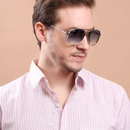 Irayz Unisex Grey Lens & Silver-Toned Aviator Sunglasses with-picture-16