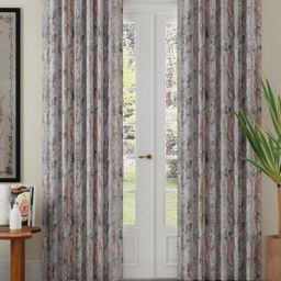 Myntra Elegant Homes Grey 2 Pieces Abstract Printed Room Darkening Long Door Curtains-picture-3
