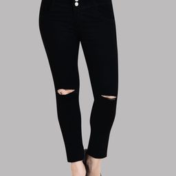 LINARIA Women Cotton Classic Skinny Fit Slash Knee Jeans-picture-40