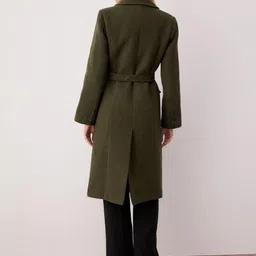 Trendyol Double Breasted Notched Collar Overcoat image 5