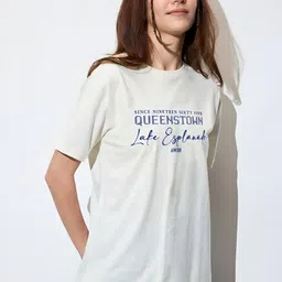 Mast & Harbour Women Printed Relaxed Fit T-shirt-picture-37