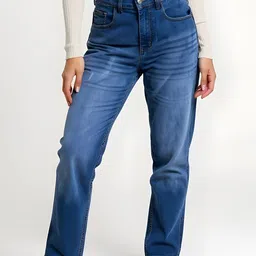 glitchez Women Relaxed Fit Light Fade Stretchable Jeans image 5