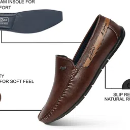 knoos Brown Synthetic Leather Casual Loafer Loafers For Men image 4