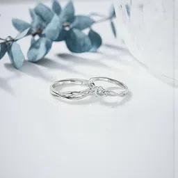 J.S ENTERPRISES Unisex Set of 2 Stainless Steel Silver-Toned Finger Ring Set-picture-38