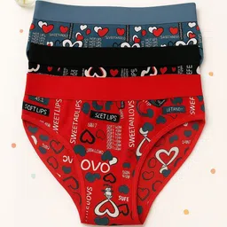 FiveFlag Pack of 3 Printed Mid-Rise Hipster Briefs-picture-41