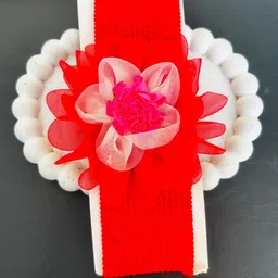 Radhya Accessories Women Pack Of 2 Bow Flower Elastic Baby Headbands image 4