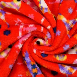 BREVARD Red Printed AC Room 200 GSM Woolen Double Bed Blanket image 3