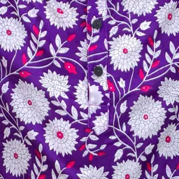 UNBIND Boys Floral Printed Regular Pure Cotton Kurta with Trousers image 5