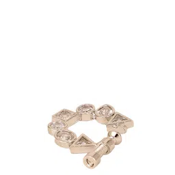 Opal Touch Rhodium-Plated Cubic Zirconia Studded Stud Nosepin image 2