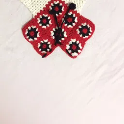 Cute Collection Girls Colourblocked Striped Woollen Poncho with Fringed Detail image 3