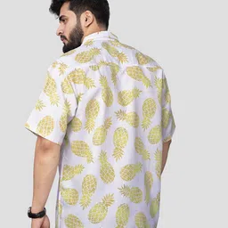 BROWN BROTHERS Unisex Relaxed Opaque Printed Casual Shirt image 4