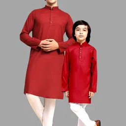 SKAVIJ Men Regular Pure Cotton Kurta with Pyjamas image 2