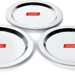 sumeet Stainless Steel Heavy Gauge Ciba / Lids / Tope Cover Set of 3 Pcs (Size - 18.8Cm, 20Cm, 21.3Cm) 18.8 inch, 20 inch, 21.3 inch Lid Set-picture-23