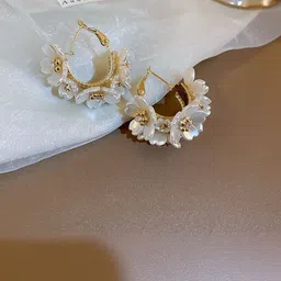 Anouk Floral Hoop Earrings image 5