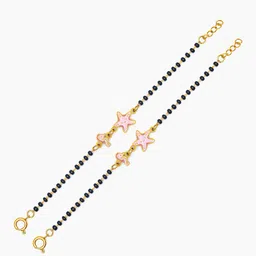 SWASHAA Ocean Dreams Unisex Kids Set Of 2 18KGold-Plated Link Nazariya Bracelets-image-22
