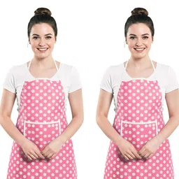 HOMESTIC 2-Pcs Pink Printed Waterproof Apron With Front Pocket-picture-56