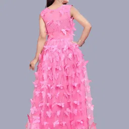 A TO Z CART Women Conversational Embroidered Fit & Flare Maxi Dress image 4