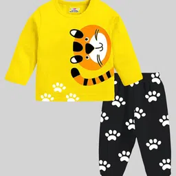 KUCHIPOO Boys Pack Of 2 Printed Round Neck Sweatshirts With Joggers image 5