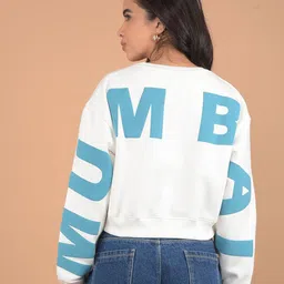 Crimsoune Club Women Printed Pullover Cropped Sweatshirt-picture-15