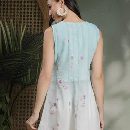 Sangria Floral Embroidered Georgette Top image 5