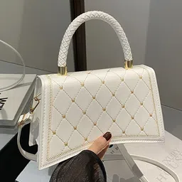 LULU & SKY Embellished PU Structured Handheld Bag with Quilted-picture-32