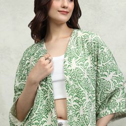 Tokyo Talkies Women Tropical Printed V-Neck Cotton Top-picture-23
