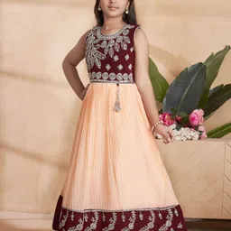BAESD Girls Embellished Georgette Maxi Dress-picture-49