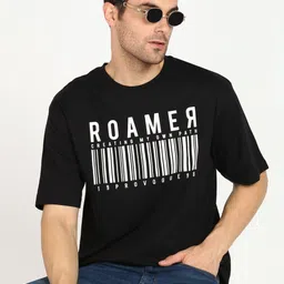 Provogue Men Typography Printed Pockets Boxy T-shirt image 5