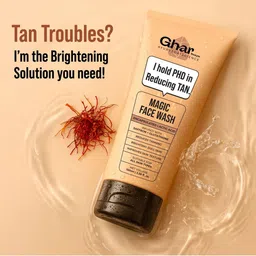 GHAR SOAPS Sandalwood & Saffron Magic Face Wash with Glutathione - 100 ml image 3