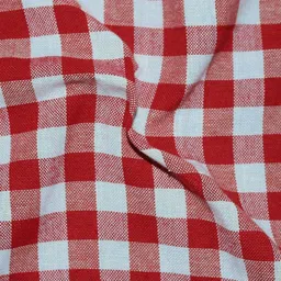 HOME COLORS.IN Red Cotton 4-Seater Table Cover image 4