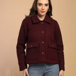 Gipsy Women Striped Woollen Longline Tailored Jacket with Patchwork image 3