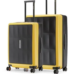 Nasher Miles Zanzibar Set Of 2 Color-Block Hard Sided Large & Medium Trolley Suitcase-picture-36
