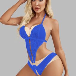 VAGHBHATT Women Halter Neck Net Baby Doll-picture-28