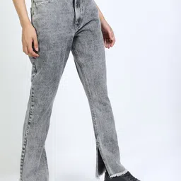 Tokyo Talkies Women Flared Heavy Fade Jeans-picture-29